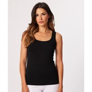 NEW FRENCH KYSS solid tank top in black